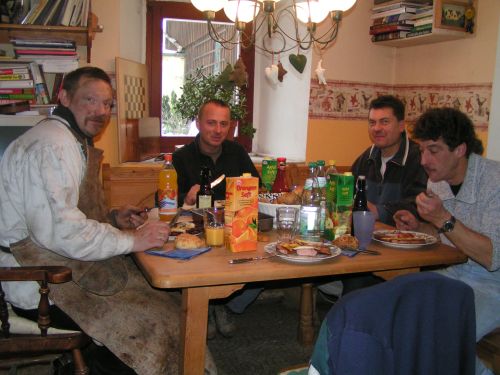 Bei der Brotzeit